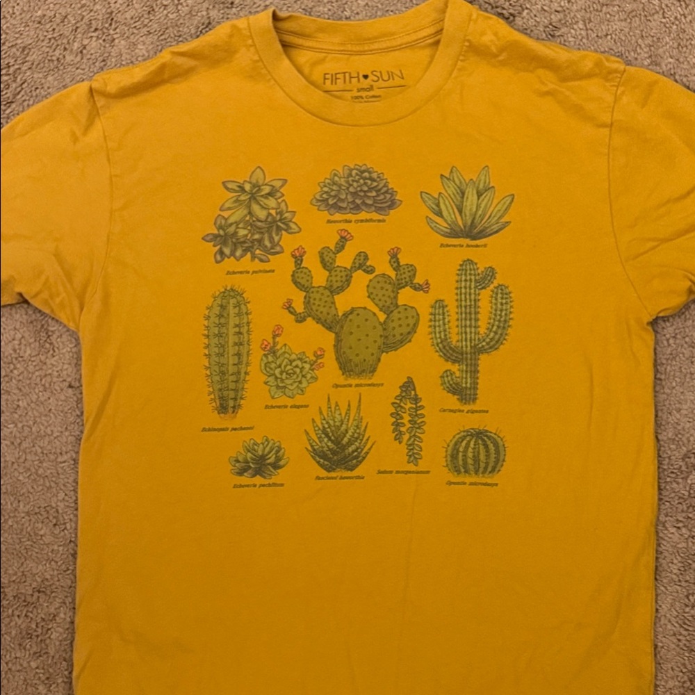Fifth Sun Mustard Cactus Graphic Tee